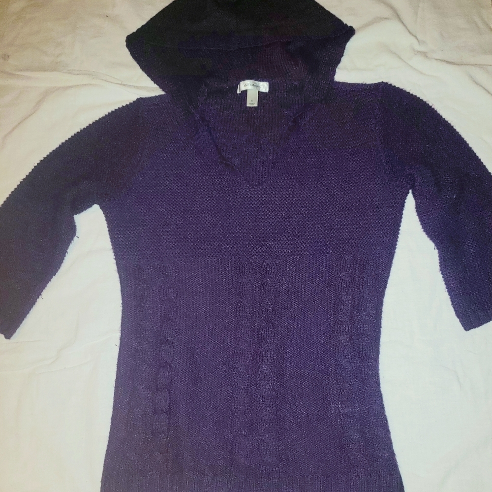 Purple V-neck Dressbarn Sweater